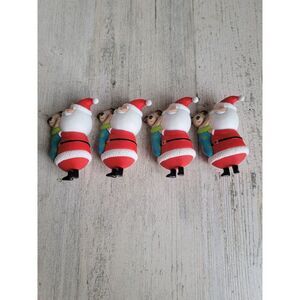 Hallmark 2012 stocking stuffer puppy Santa Claus ornament Xmas set